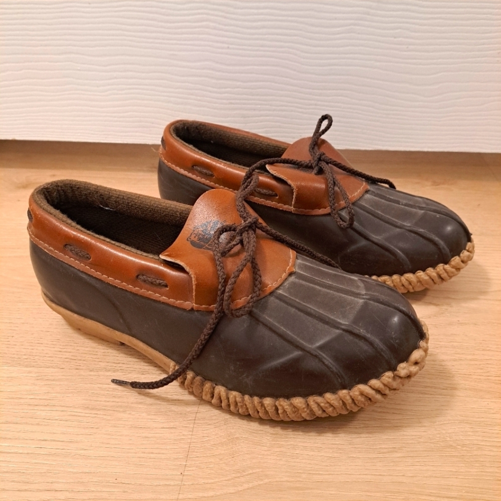 Kodiak Canada's Boot‎ Brown Tan Rubber Waterproof Duck Boat Shoes Size 7